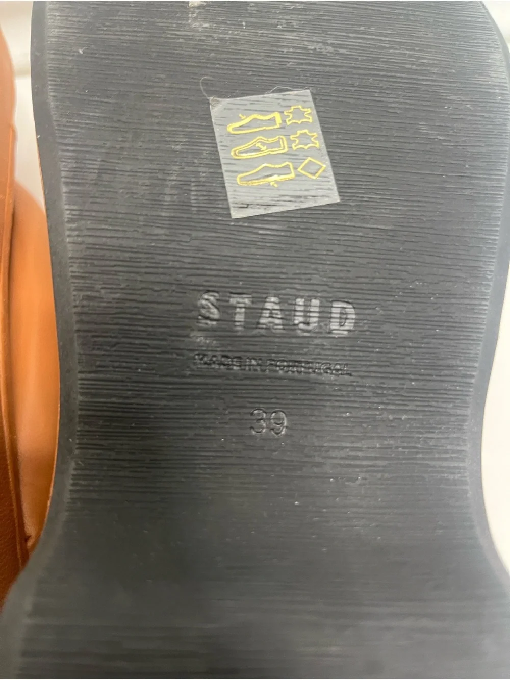 STAUD Rio Platform Sandals in Tawny Size 39